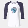 Ladies' Baby Rib Three-QuarterSleeve Contrast Raglan T-Shirt Thumbnail