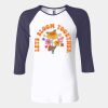 Ladies' Baby Rib Three-QuarterSleeve Contrast Raglan T-Shirt Thumbnail