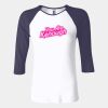 Ladies' Baby Rib Three-QuarterSleeve Contrast Raglan T-Shirt Thumbnail
