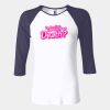 Ladies' Baby Rib Three-QuarterSleeve Contrast Raglan T-Shirt Thumbnail