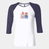 Ladies' Baby Rib Three-QuarterSleeve Contrast Raglan T-Shirt Thumbnail