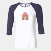 Ladies' Baby Rib Three-QuarterSleeve Contrast Raglan T-Shirt Thumbnail