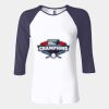 Ladies' Baby Rib Three-QuarterSleeve Contrast Raglan T-Shirt Thumbnail
