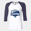 Ladies' Baby Rib Three-QuarterSleeve Contrast Raglan T-Shirt Thumbnail