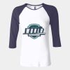 Ladies' Baby Rib Three-QuarterSleeve Contrast Raglan T-Shirt Thumbnail