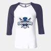 Ladies' Baby Rib Three-QuarterSleeve Contrast Raglan T-Shirt Thumbnail