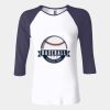 Ladies' Baby Rib Three-QuarterSleeve Contrast Raglan T-Shirt Thumbnail
