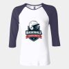 Ladies' Baby Rib Three-QuarterSleeve Contrast Raglan T-Shirt Thumbnail