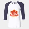 Ladies' Baby Rib Three-QuarterSleeve Contrast Raglan T-Shirt Thumbnail