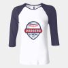 Ladies' Baby Rib Three-QuarterSleeve Contrast Raglan T-Shirt Thumbnail