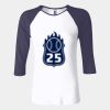 Ladies' Baby Rib Three-QuarterSleeve Contrast Raglan T-Shirt Thumbnail