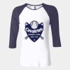Ladies' Baby Rib Three-QuarterSleeve Contrast Raglan T-Shirt Thumbnail