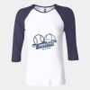 Ladies' Baby Rib Three-QuarterSleeve Contrast Raglan T-Shirt Thumbnail