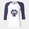 Ladies' Baby Rib Three-QuarterSleeve Contrast Raglan T-Shirt Thumbnail