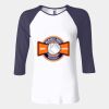 Ladies' Baby Rib Three-QuarterSleeve Contrast Raglan T-Shirt Thumbnail