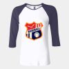 Ladies' Baby Rib Three-QuarterSleeve Contrast Raglan T-Shirt Thumbnail