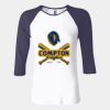 Ladies' Baby Rib Three-QuarterSleeve Contrast Raglan T-Shirt Thumbnail