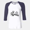 Ladies' Baby Rib Three-QuarterSleeve Contrast Raglan T-Shirt Thumbnail