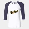 Ladies' Baby Rib Three-QuarterSleeve Contrast Raglan T-Shirt Thumbnail
