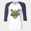 Ladies' Baby Rib Three-QuarterSleeve Contrast Raglan T-Shirt Thumbnail