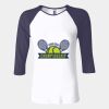 Ladies' Baby Rib Three-QuarterSleeve Contrast Raglan T-Shirt Thumbnail