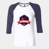 Ladies' Baby Rib Three-QuarterSleeve Contrast Raglan T-Shirt Thumbnail