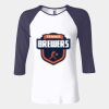 Ladies' Baby Rib Three-QuarterSleeve Contrast Raglan T-Shirt Thumbnail