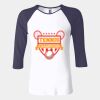 Ladies' Baby Rib Three-QuarterSleeve Contrast Raglan T-Shirt Thumbnail