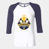 Ladies' Baby Rib Three-QuarterSleeve Contrast Raglan T-Shirt Thumbnail