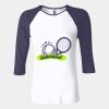 Ladies' Baby Rib Three-QuarterSleeve Contrast Raglan T-Shirt Thumbnail