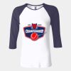 Ladies' Baby Rib Three-QuarterSleeve Contrast Raglan T-Shirt Thumbnail