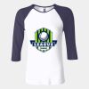 Ladies' Baby Rib Three-QuarterSleeve Contrast Raglan T-Shirt Thumbnail