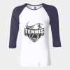 Ladies' Baby Rib Three-QuarterSleeve Contrast Raglan T-Shirt Thumbnail