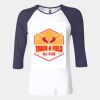 Ladies' Baby Rib Three-QuarterSleeve Contrast Raglan T-Shirt Thumbnail