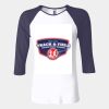 Ladies' Baby Rib Three-QuarterSleeve Contrast Raglan T-Shirt Thumbnail