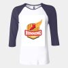 Ladies' Baby Rib Three-QuarterSleeve Contrast Raglan T-Shirt Thumbnail