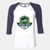 Ladies' Baby Rib Three-QuarterSleeve Contrast Raglan T-Shirt Thumbnail