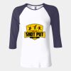 Ladies' Baby Rib Three-QuarterSleeve Contrast Raglan T-Shirt Thumbnail