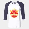 Ladies' Baby Rib Three-QuarterSleeve Contrast Raglan T-Shirt Thumbnail