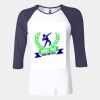 Ladies' Baby Rib Three-QuarterSleeve Contrast Raglan T-Shirt Thumbnail