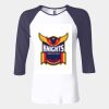 Ladies' Baby Rib Three-QuarterSleeve Contrast Raglan T-Shirt Thumbnail
