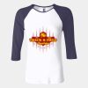 Ladies' Baby Rib Three-QuarterSleeve Contrast Raglan T-Shirt Thumbnail
