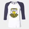 Ladies' Baby Rib Three-QuarterSleeve Contrast Raglan T-Shirt Thumbnail