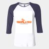 Ladies' Baby Rib Three-QuarterSleeve Contrast Raglan T-Shirt Thumbnail
