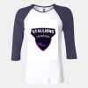 Ladies' Baby Rib Three-QuarterSleeve Contrast Raglan T-Shirt Thumbnail