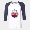 Ladies' Baby Rib Three-QuarterSleeve Contrast Raglan T-Shirt Thumbnail