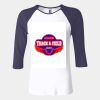 Ladies' Baby Rib Three-QuarterSleeve Contrast Raglan T-Shirt Thumbnail