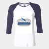 Ladies' Baby Rib Three-QuarterSleeve Contrast Raglan T-Shirt Thumbnail