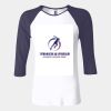 Ladies' Baby Rib Three-QuarterSleeve Contrast Raglan T-Shirt Thumbnail