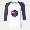 Ladies' Baby Rib Three-QuarterSleeve Contrast Raglan T-Shirt Thumbnail